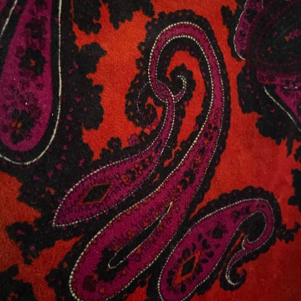 Talbots Paisley Velvet Texture Pencil Skirt Size 2 - Picture 4 of 9